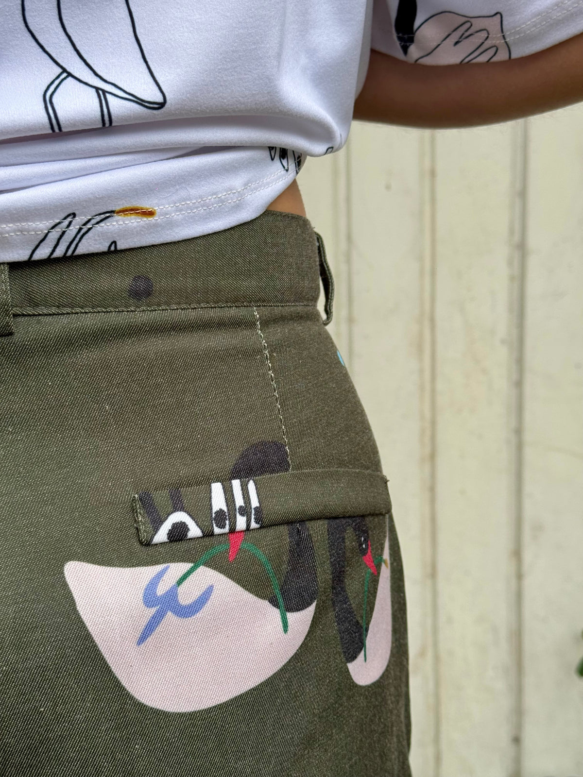 PANTALON TUBO GARZA VERDE