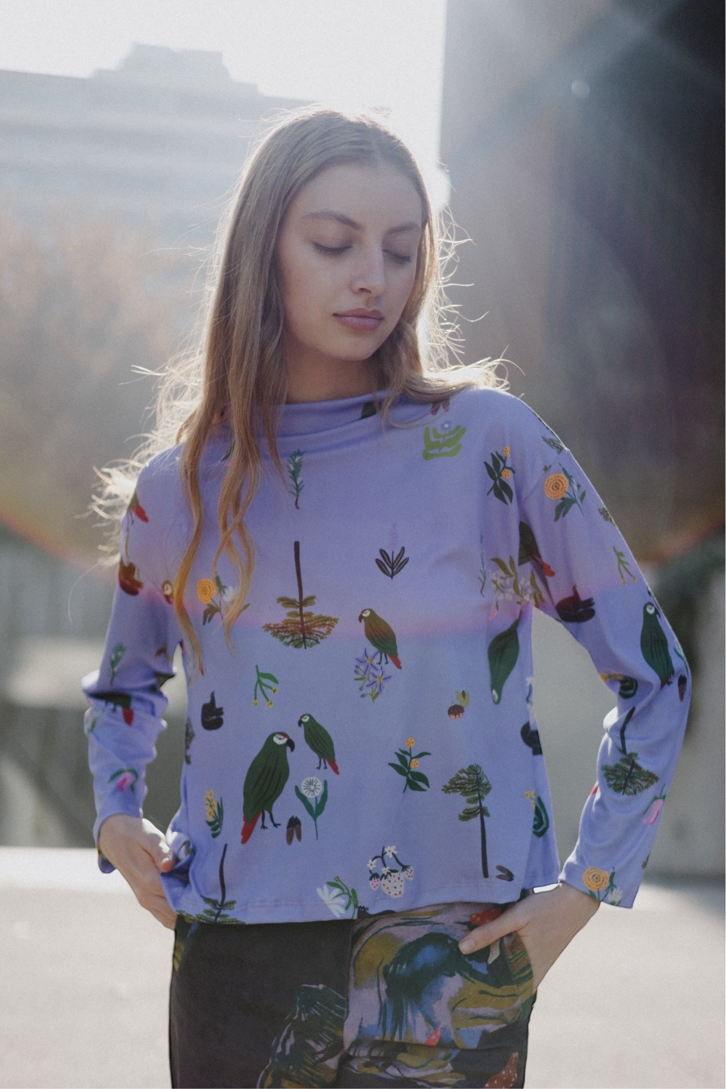 POLERA TORTUGA CHOROY LILA