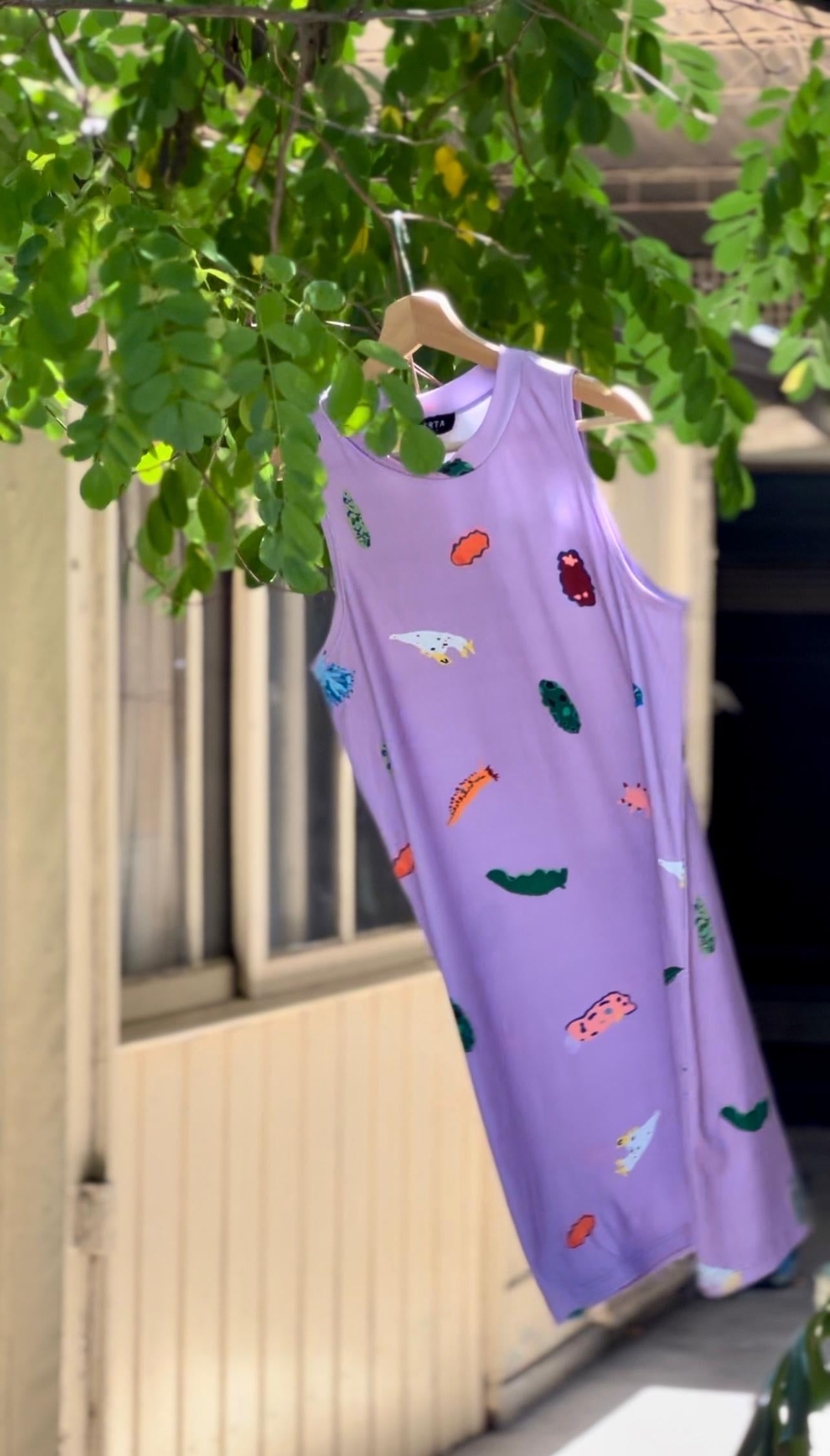 VESTIDO SUD CORTO NUDIBRANQUEOS LILA