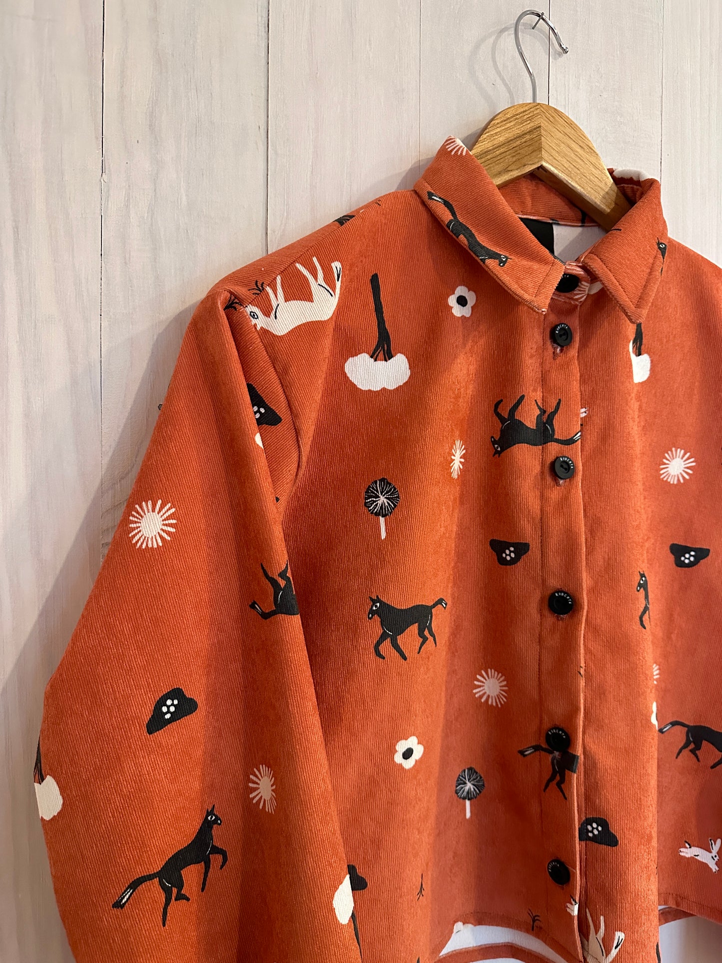 CAMISA ELSA COTELE CABALLOS TERRACOTA