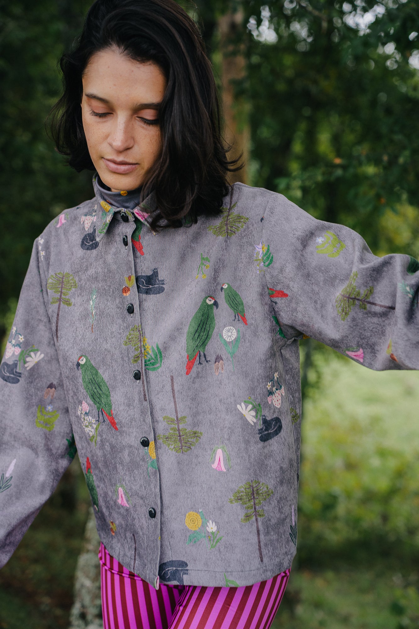 CAMISA DORA COTELE CHOROY GRIS