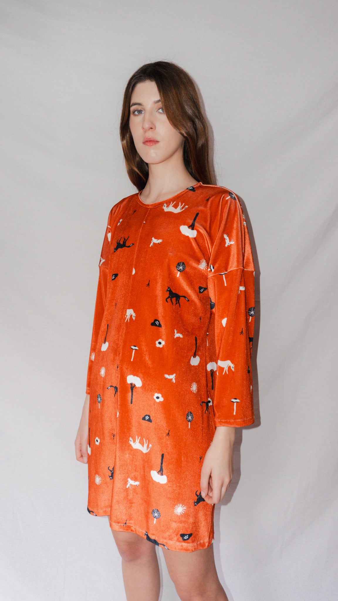 VESTIDO MURCI CABALLOS TERRACOTA