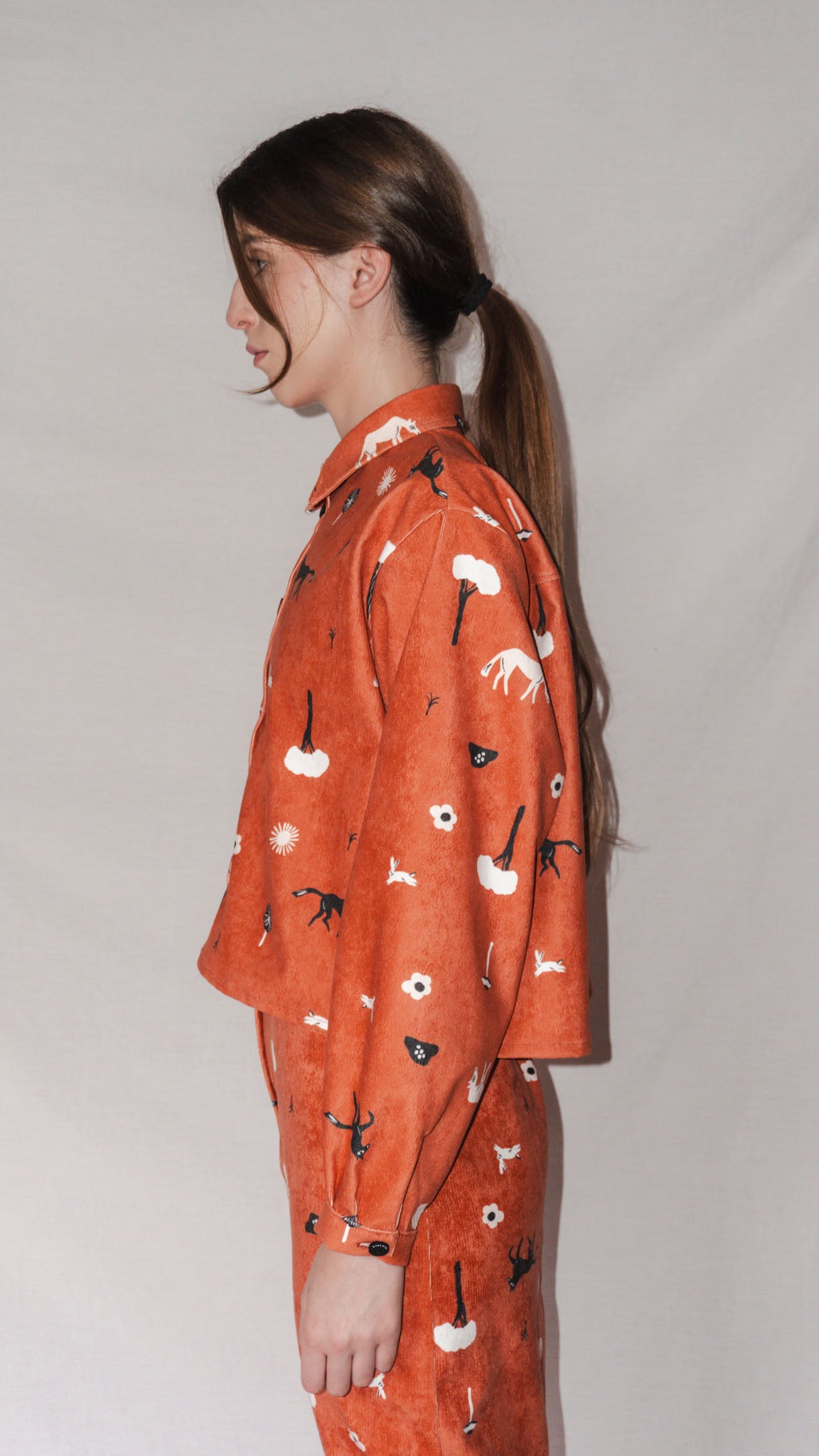 CAMISA ELSA COTELE CABALLOS TERRACOTA