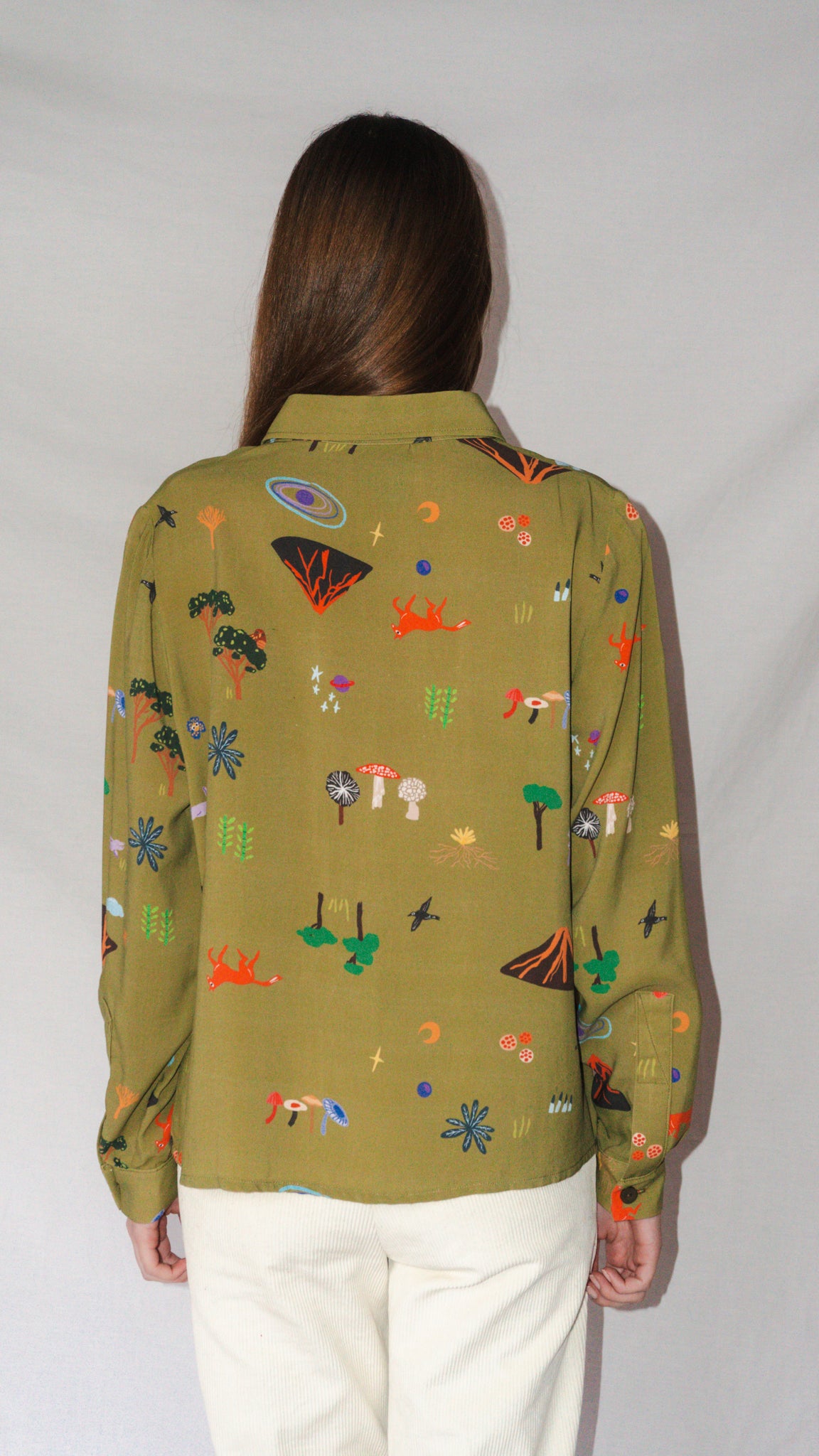 CAMISA BOTONERA CORTA VOLCANES VERDE MUSGO