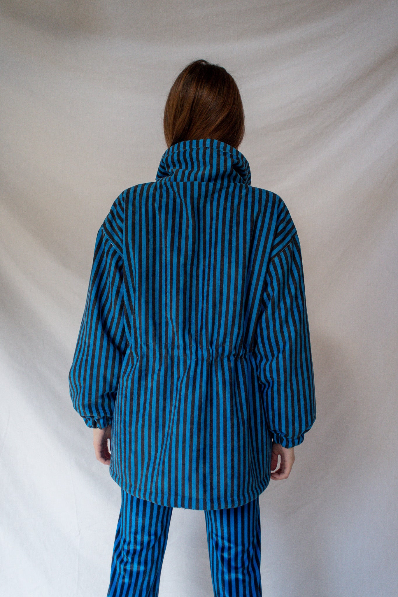 CHAQUETA ELCIRA RAYAS AZUL NEGRO