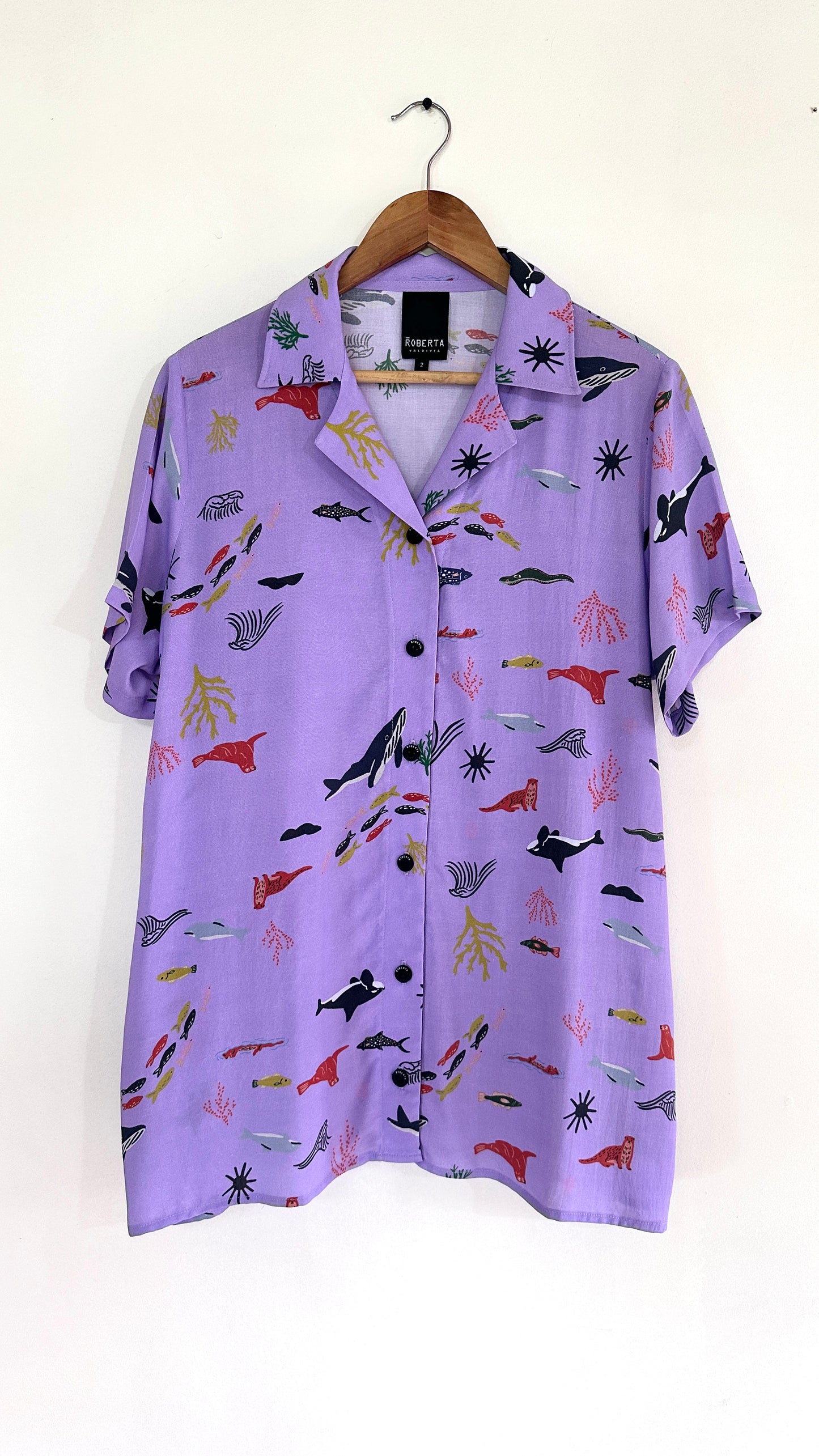 CAMISA GUAYABERA MARINO LILA