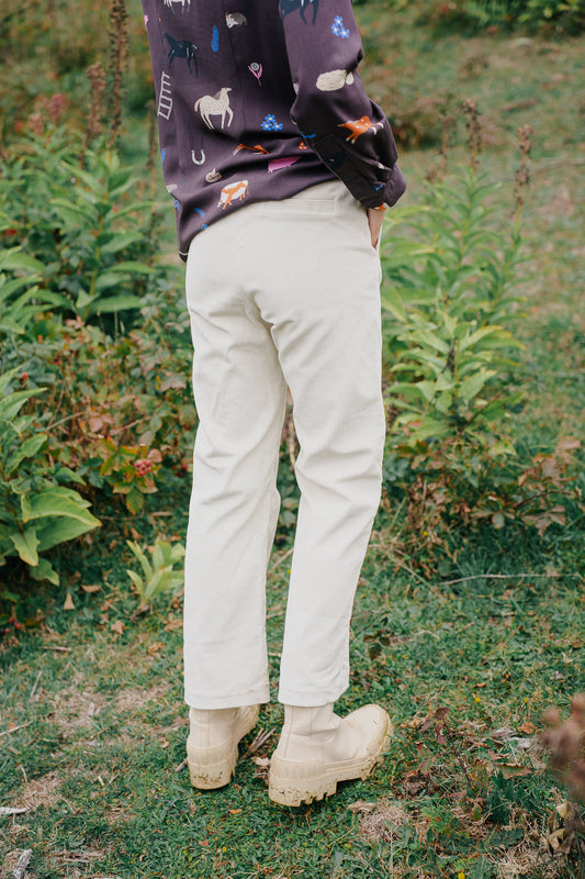 PANTALON COTELE RECTO CRUDO