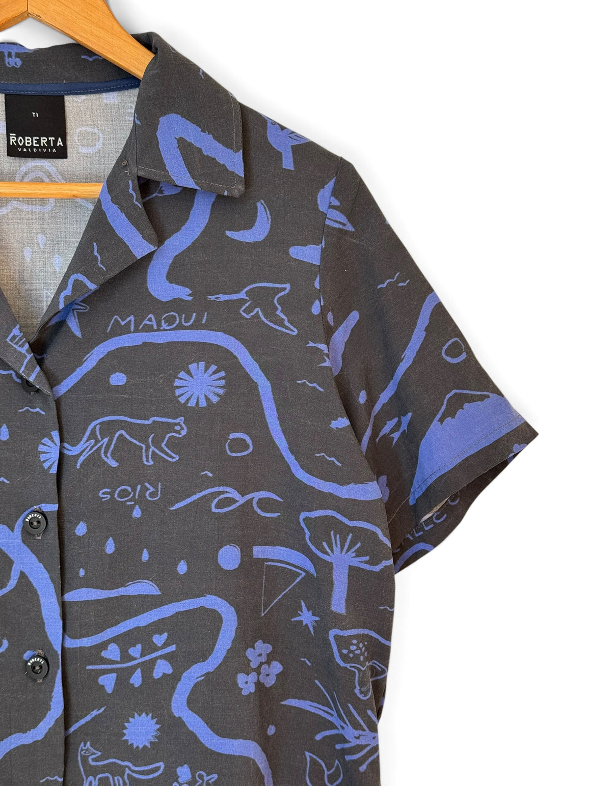 GUAYABERA MAPA AZUL
