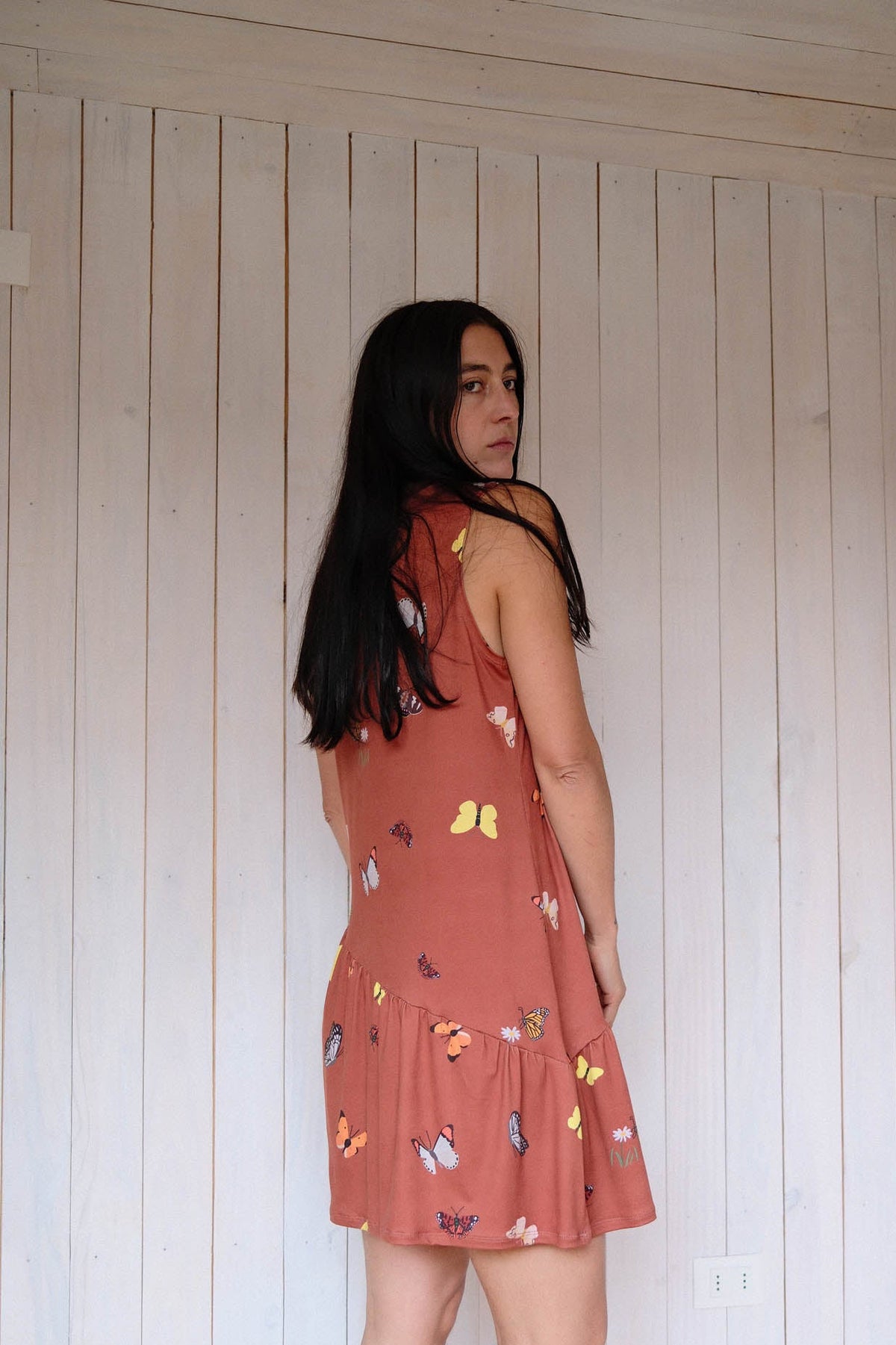 VESTIDO BLUME CORTO MARIPOSAS MANJAR