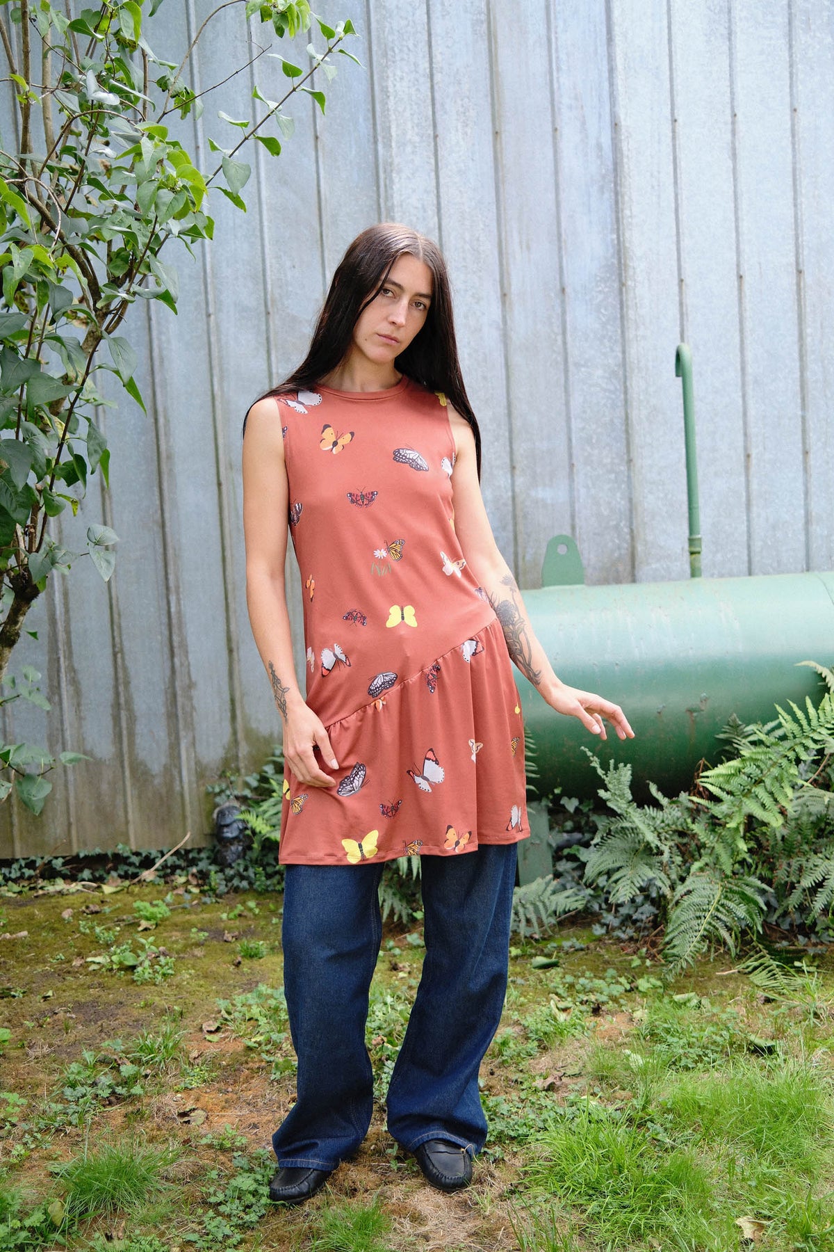VESTIDO BLUME CORTO MARIPOSAS MANJAR