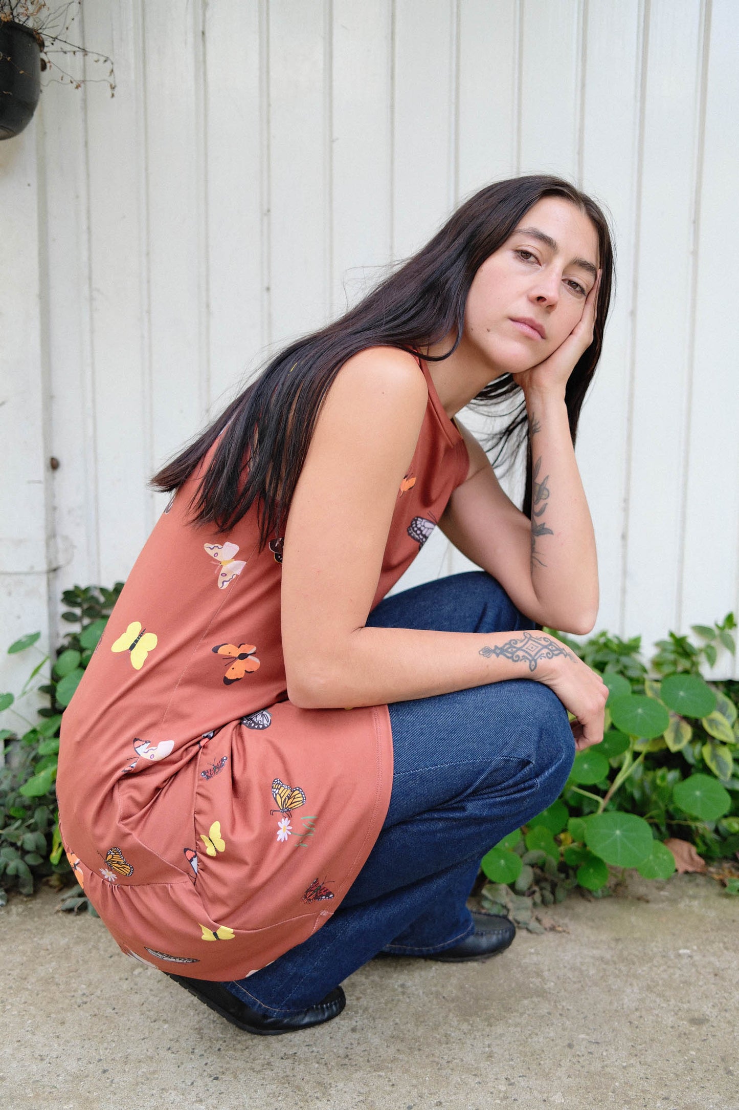 VESTIDO BLUME CORTO MARIPOSAS MANJAR
