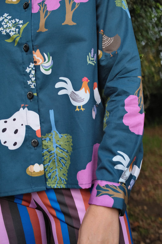 CAMISA BOTONERA GALLINERO MANGA LARGA