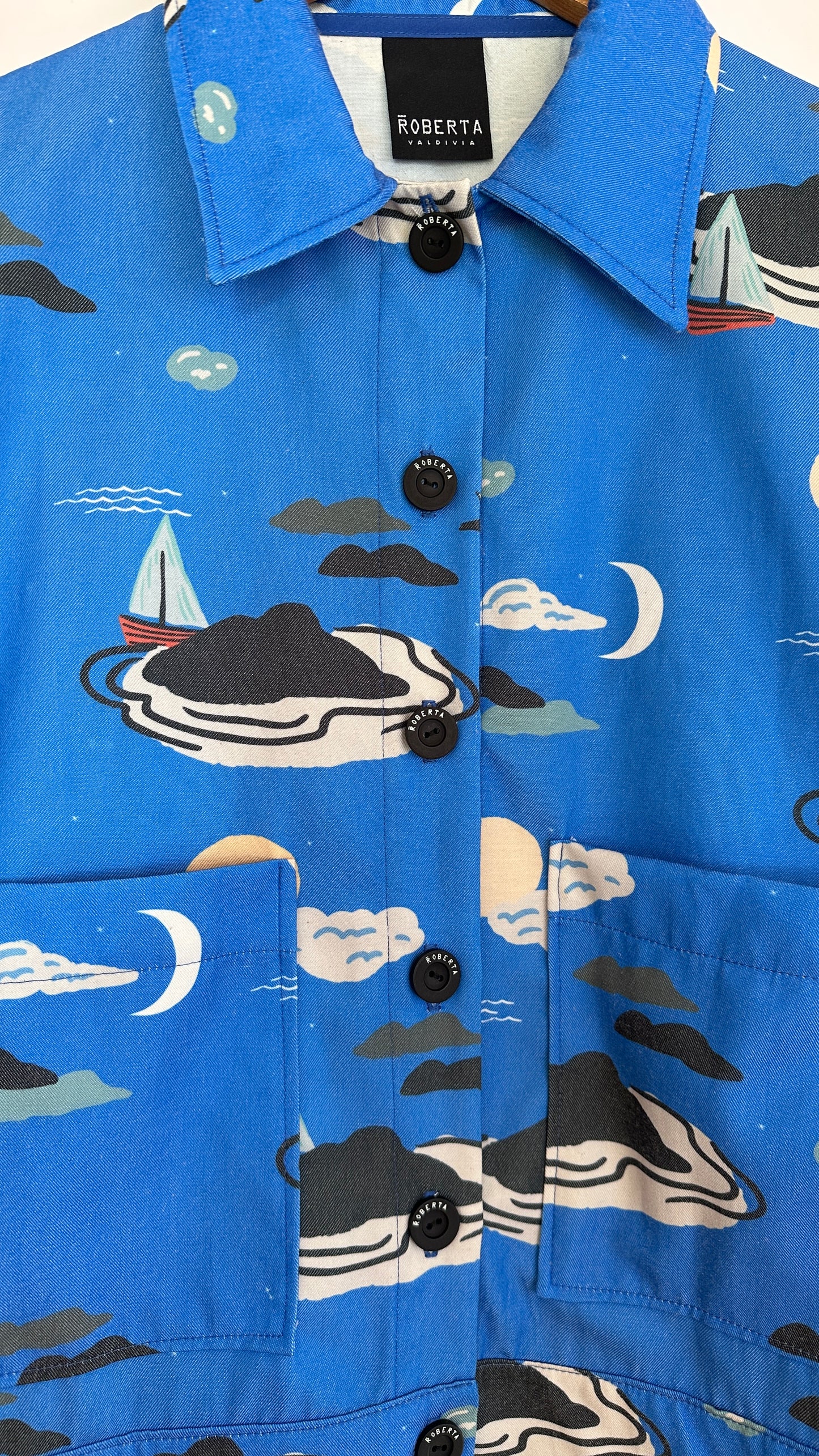 CHAQUETA POOL CORTA MANCERA AZUL