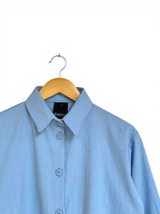 CAMISA DORA ALGODÓN CELESTE