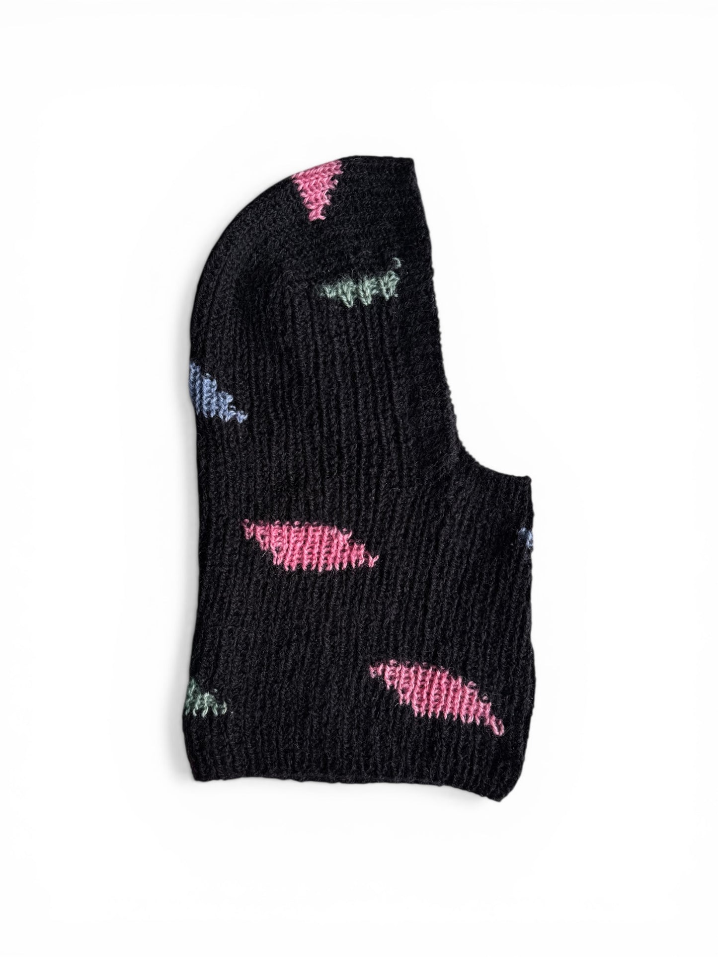BALACLAVA MANCHAS NEGRO COLORES MOHAIR