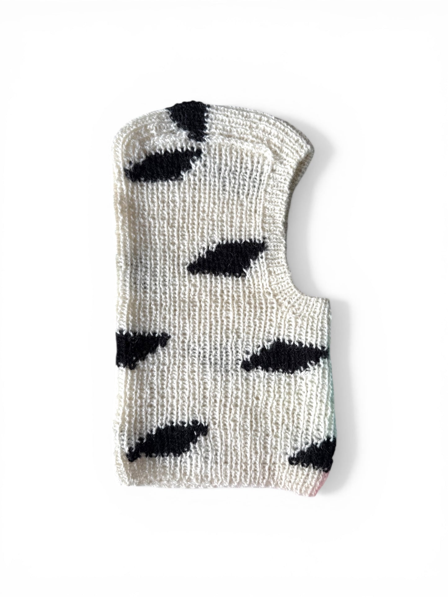 BALACLAVA MANCHAS CRUDO NEGRO MOHAIR