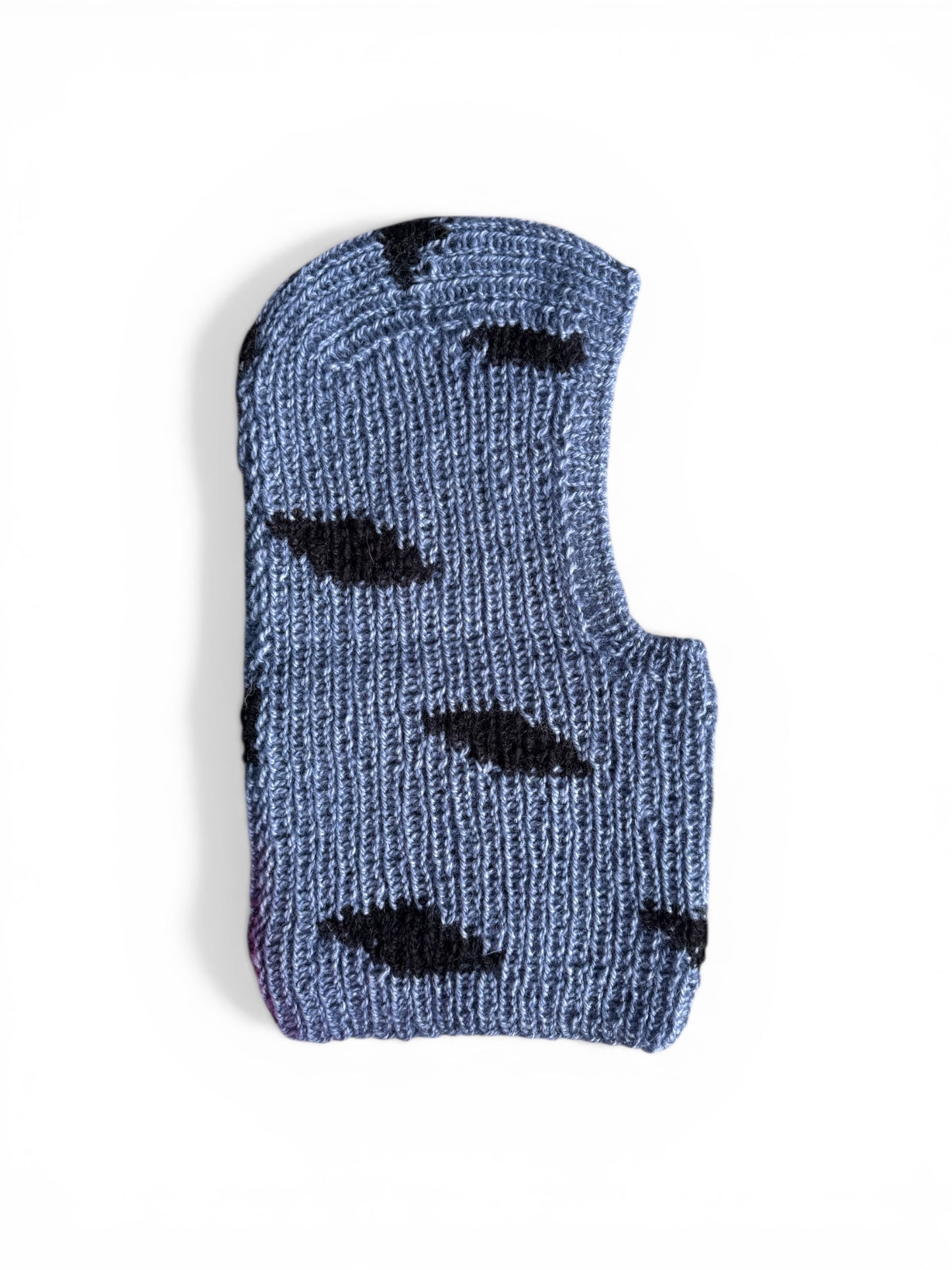 BALACLAVA MANCHAS AZUL PIEDRA NEGRO MOHAIR