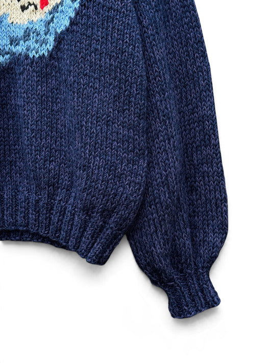SWEATER CISNE AMOR AZUL MARINO