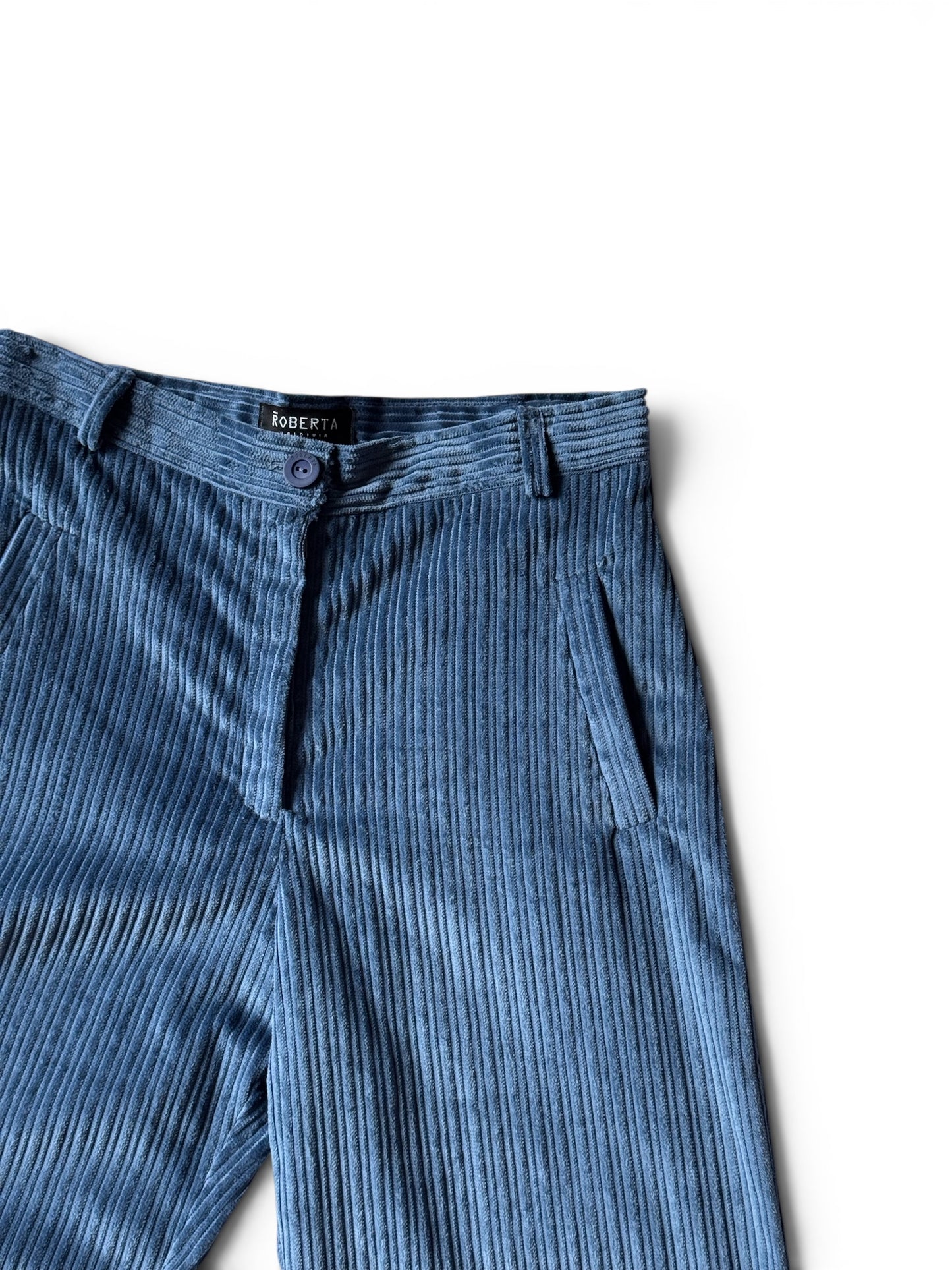 PANTALON COTELE RECTO AZUL JEANS