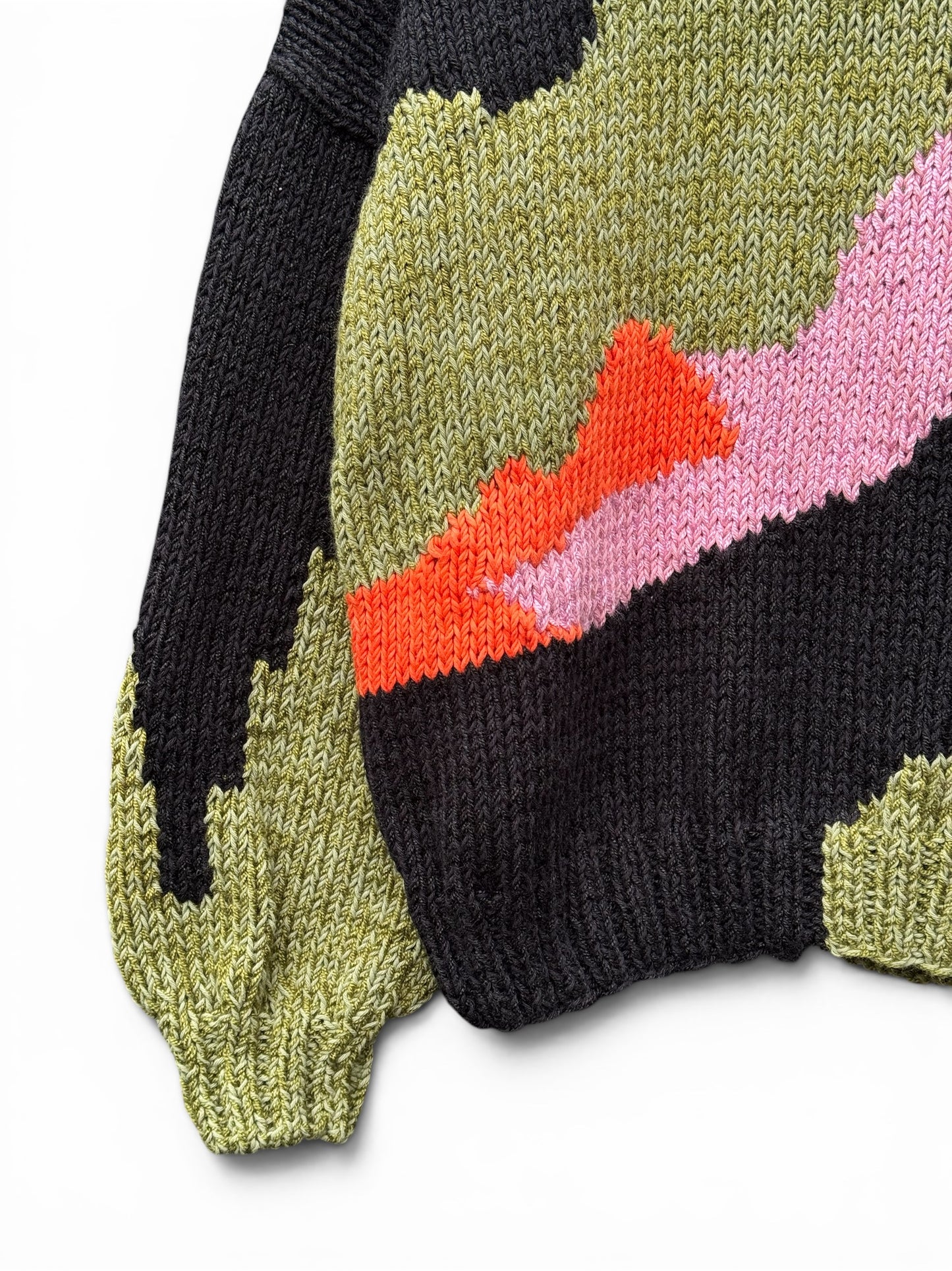 SWEATER ROCAS VERDE ROSA