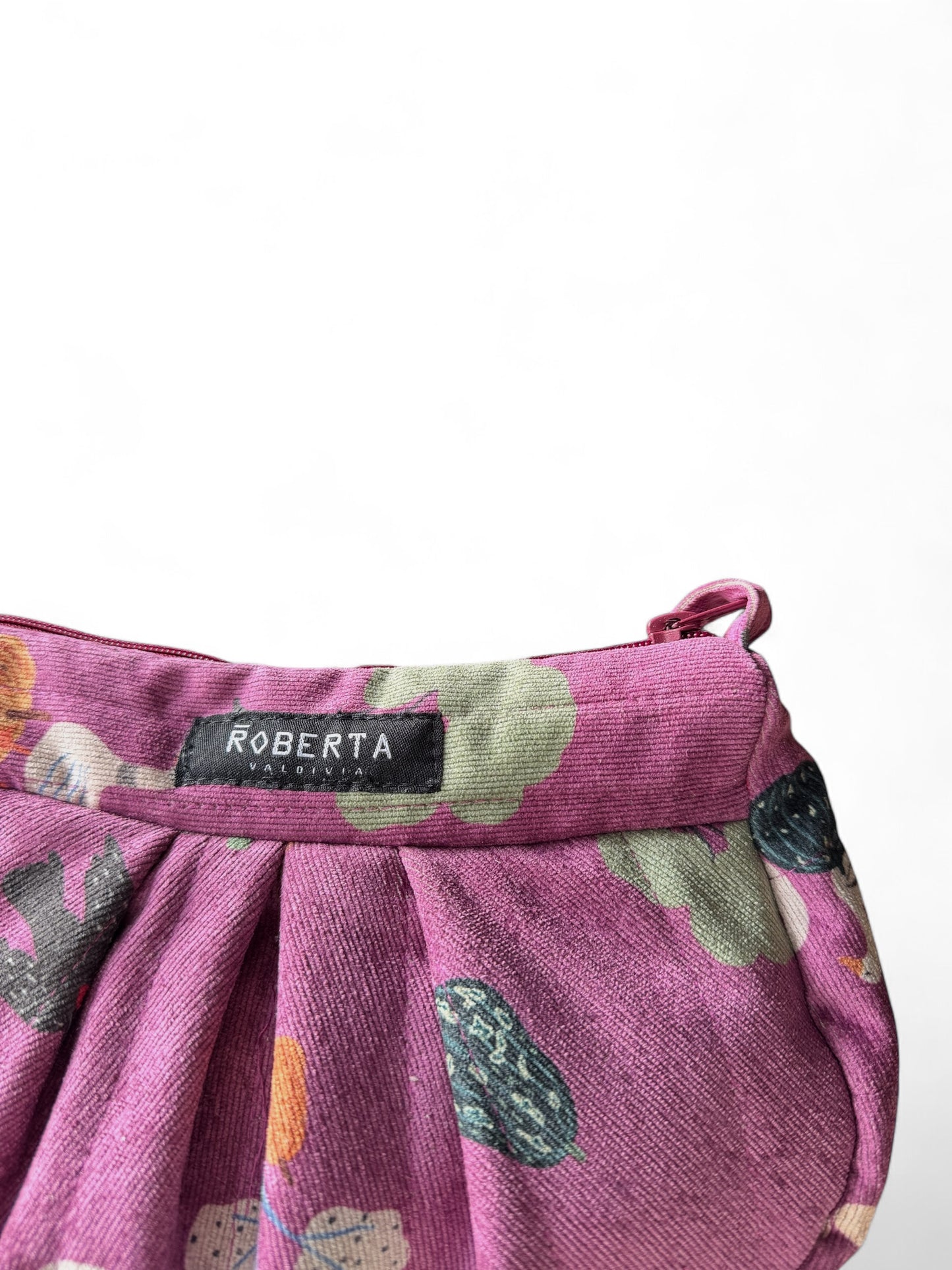 CARTERA ACOLCHADA AVES FRAMBUESA