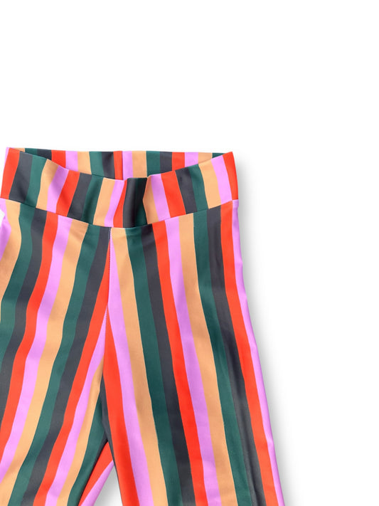 CALZAS RECTAS RAYAS ROSA NARANJA
