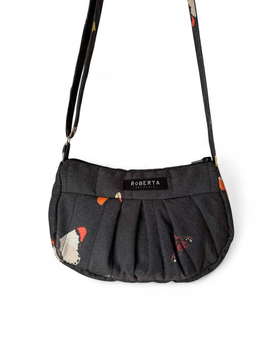 CARTERA ACOLCHADA MARIPOSAS GRAFITO