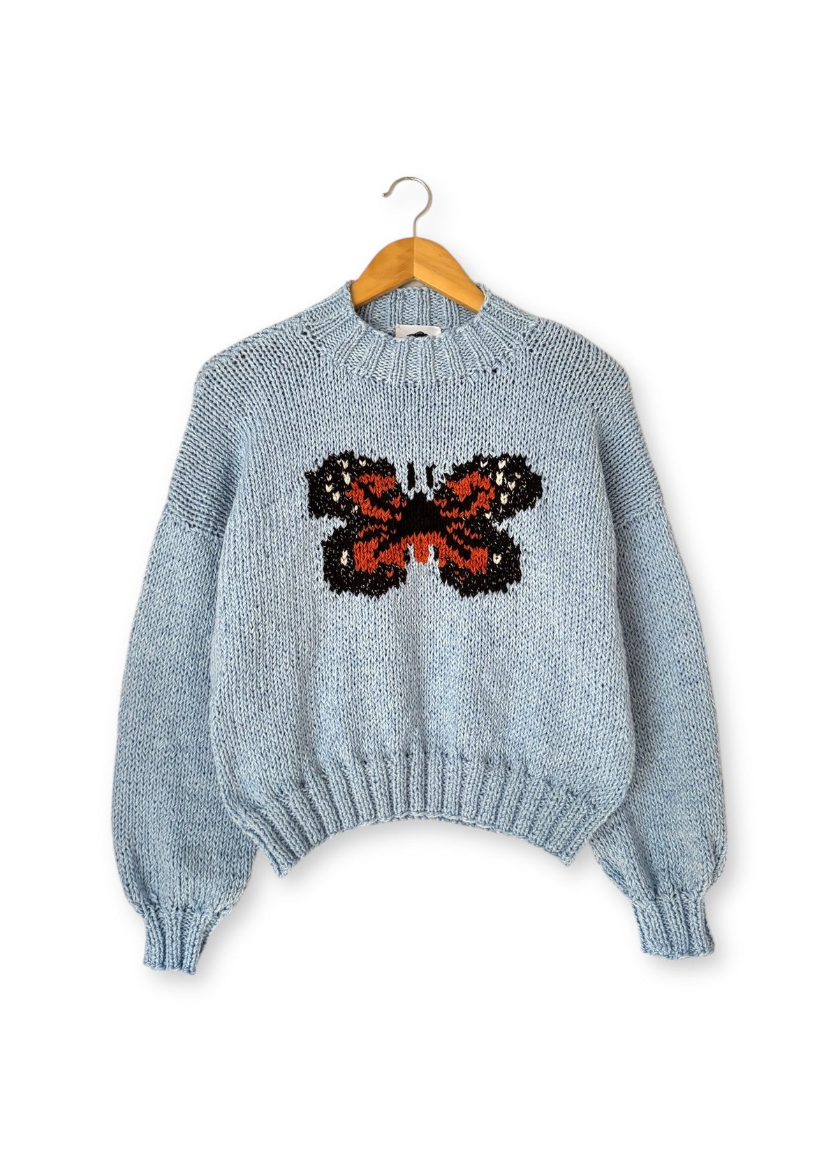 SWEATER MARIPOSA MONARCA CELESTE