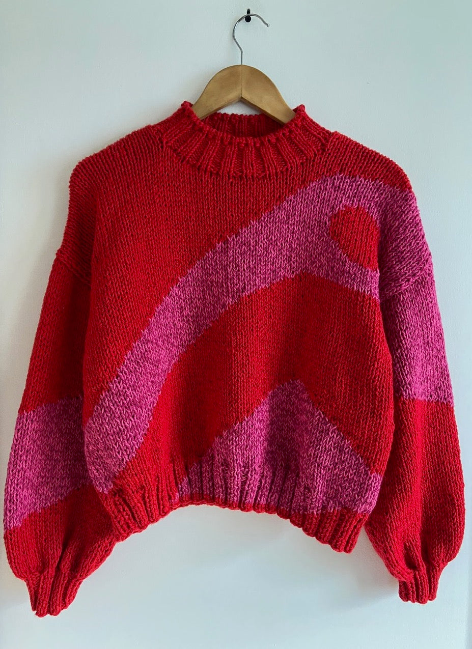 SWEATER SOL ROJO FUCSIA