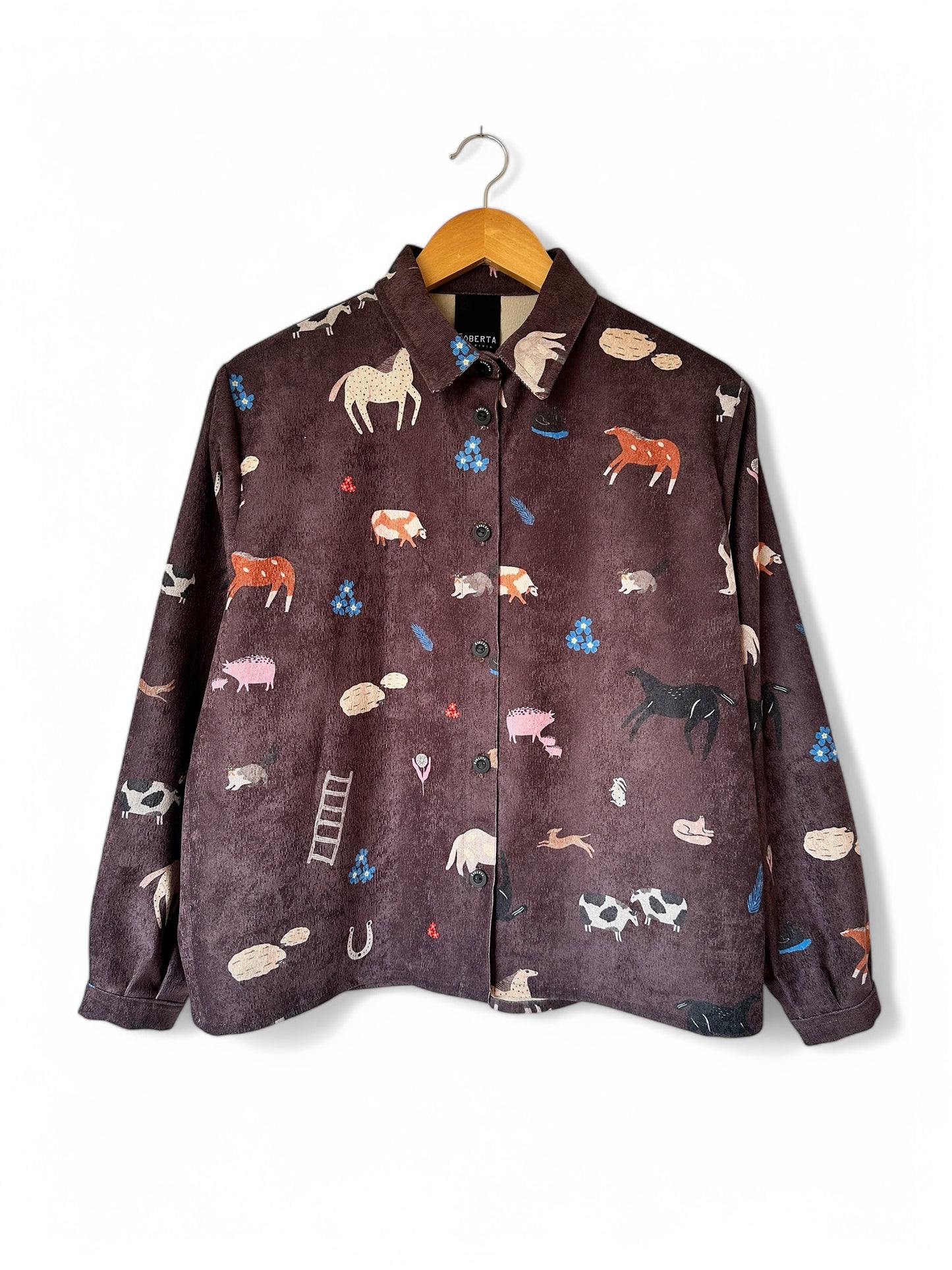 CAMISA DORA COTELE ANIMALES CAMPO