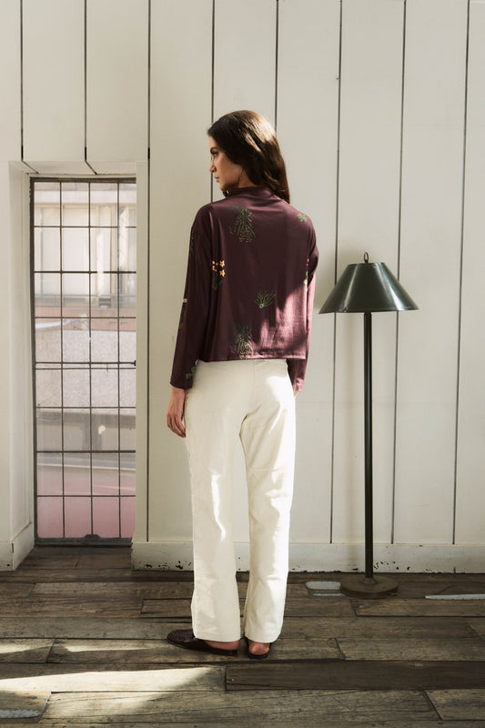 PANTALON COTELE RECTO CRUDO