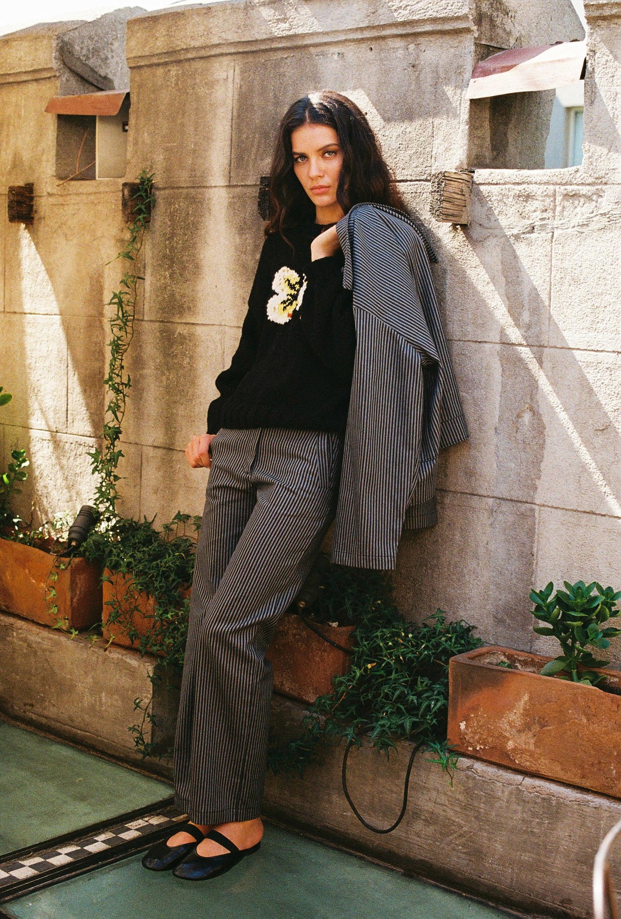 CHAQUETA POOL RAYAS VERDE