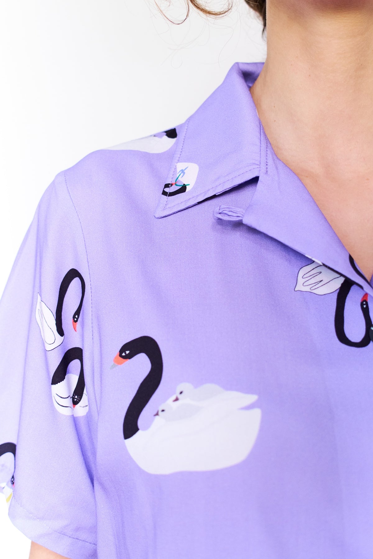 GUAYABERA BANDADA MALVA