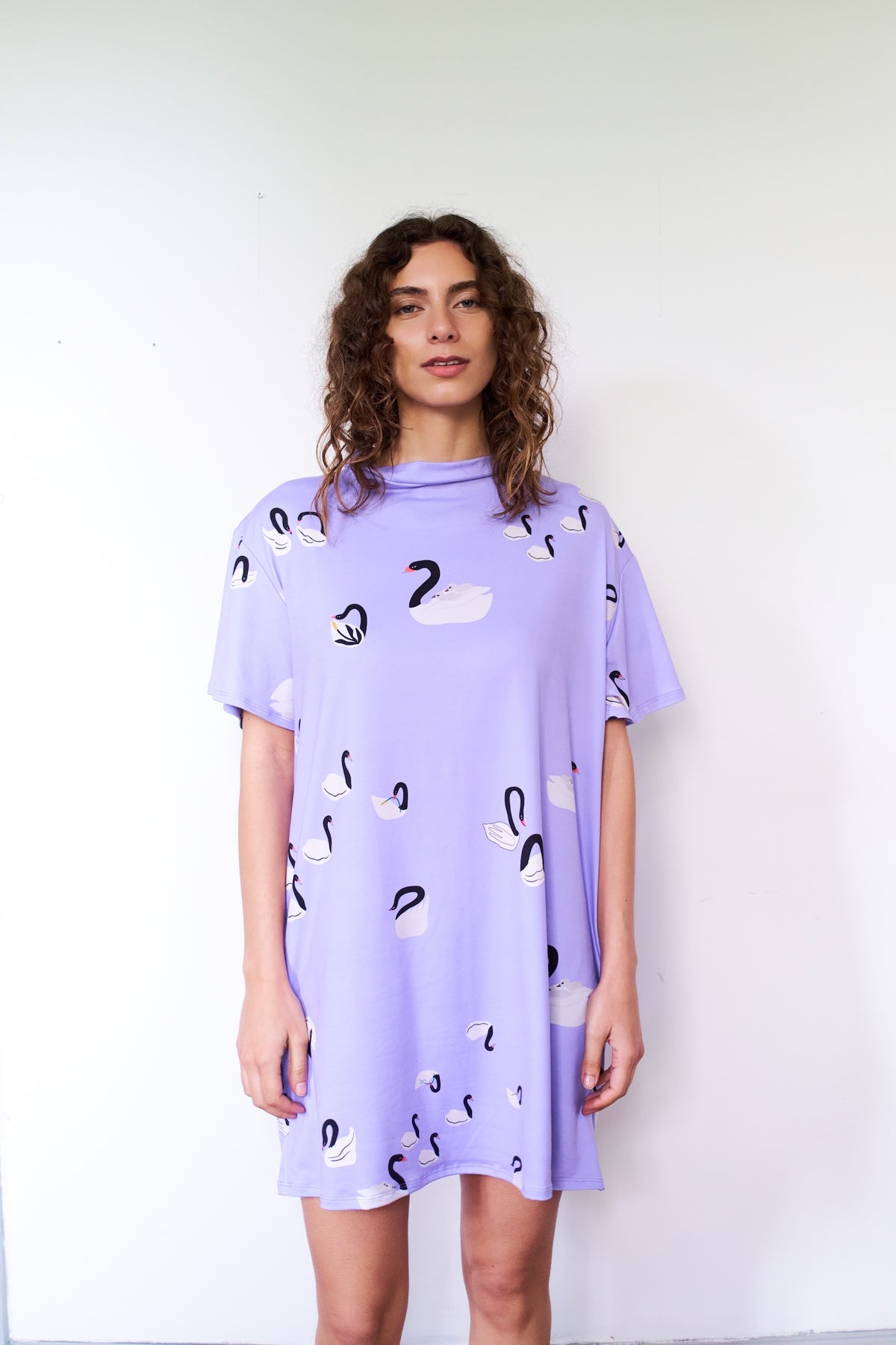 VESTIDO TORTUGA BANDADA MALVA