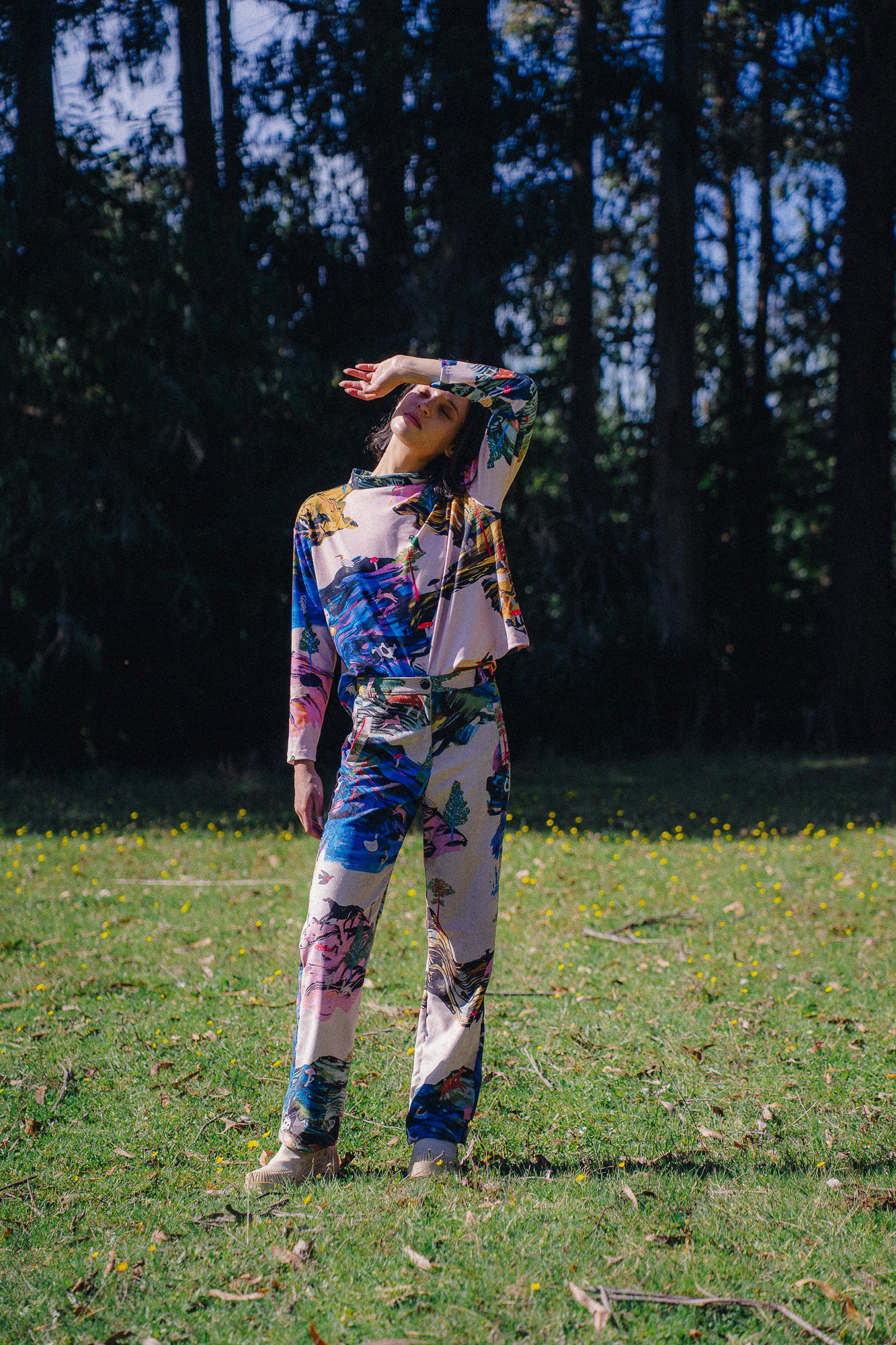 PANTALON COTELE RECTO PAISAJE DIA