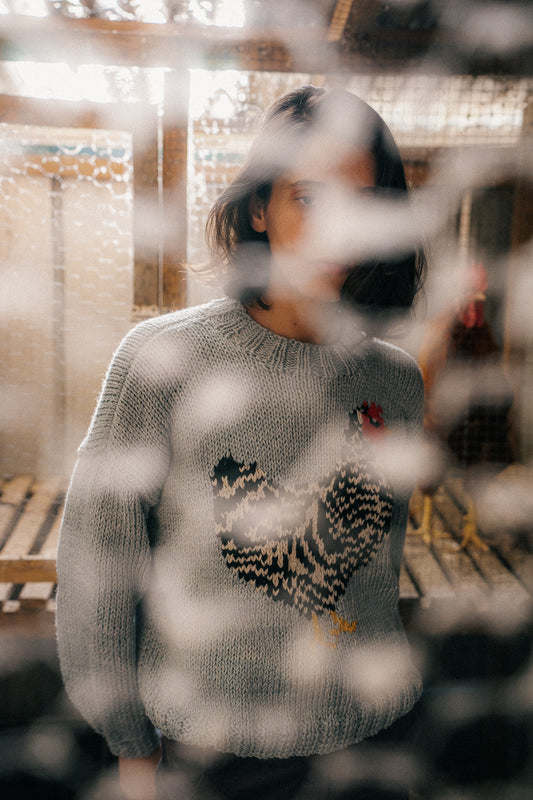 SWEATER GALLINA GRIS AZULADO