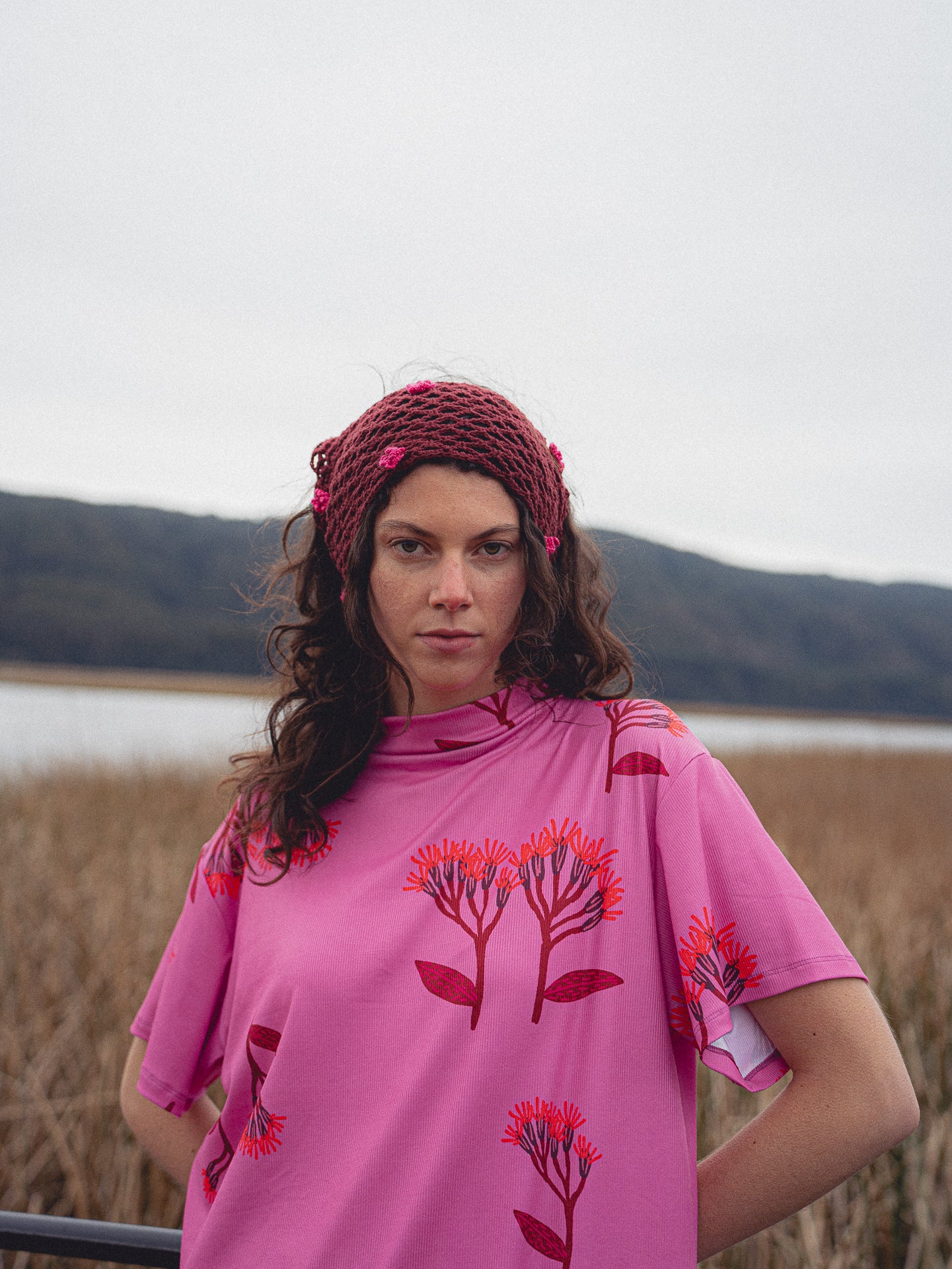 VESTIDO TORTUGA FLORES FUCSIA