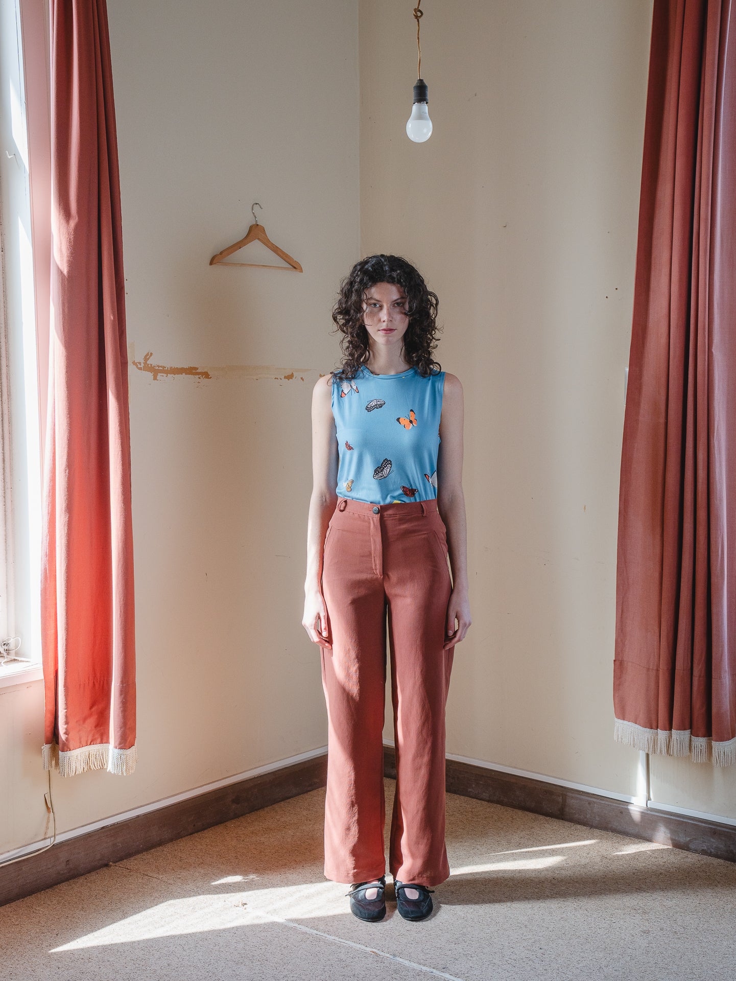 TOP MIRLO MARIPOSAS CELESTE