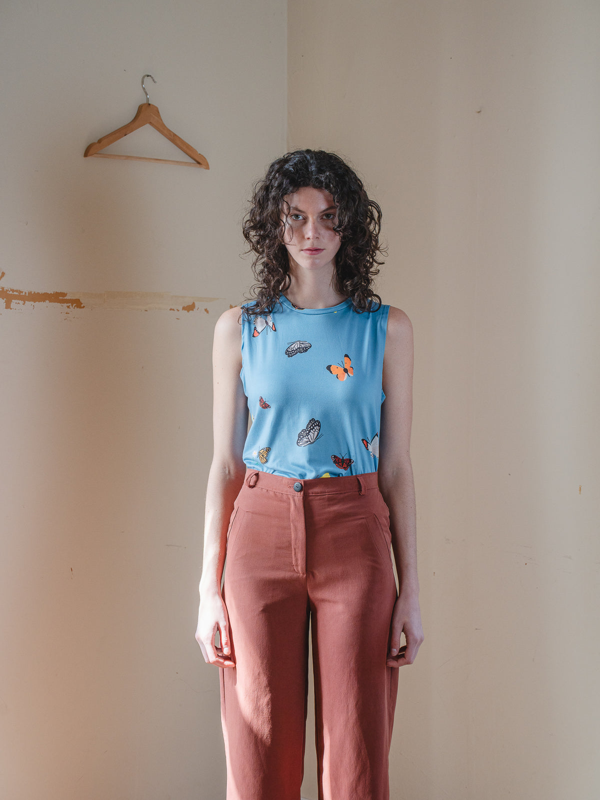 TOP MIRLO MARIPOSAS CELESTE