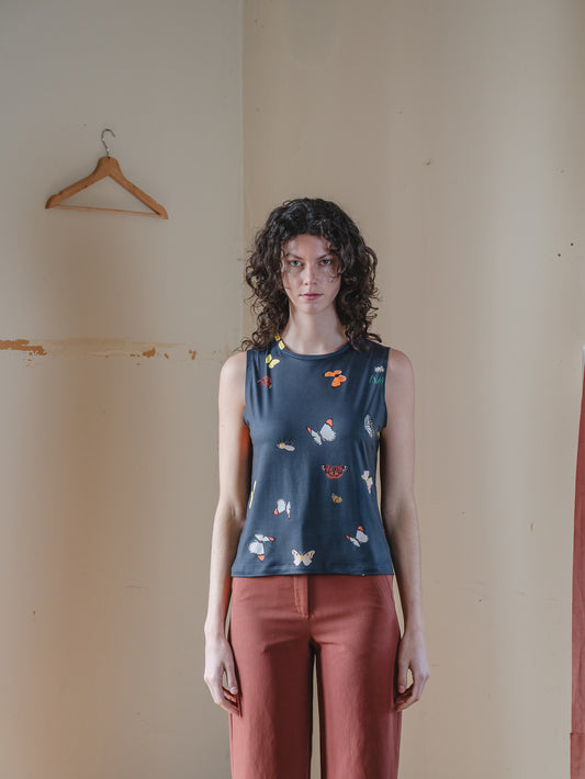 TOP MIRLO MARIPOSAS NEGRO