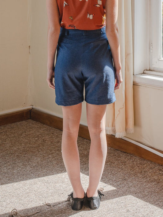 BERMUDA TUBO MEZCLILLA