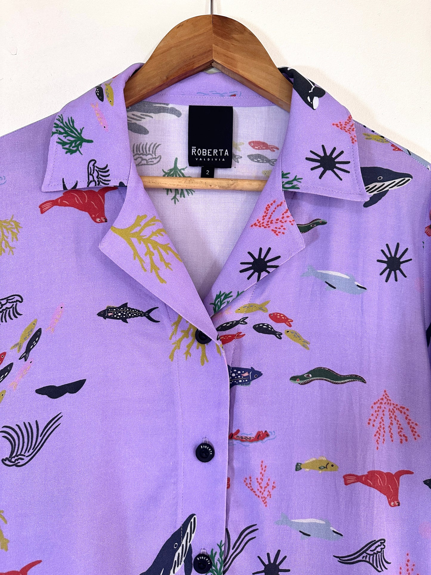 CAMISA GUAYABERA MARINO LILA