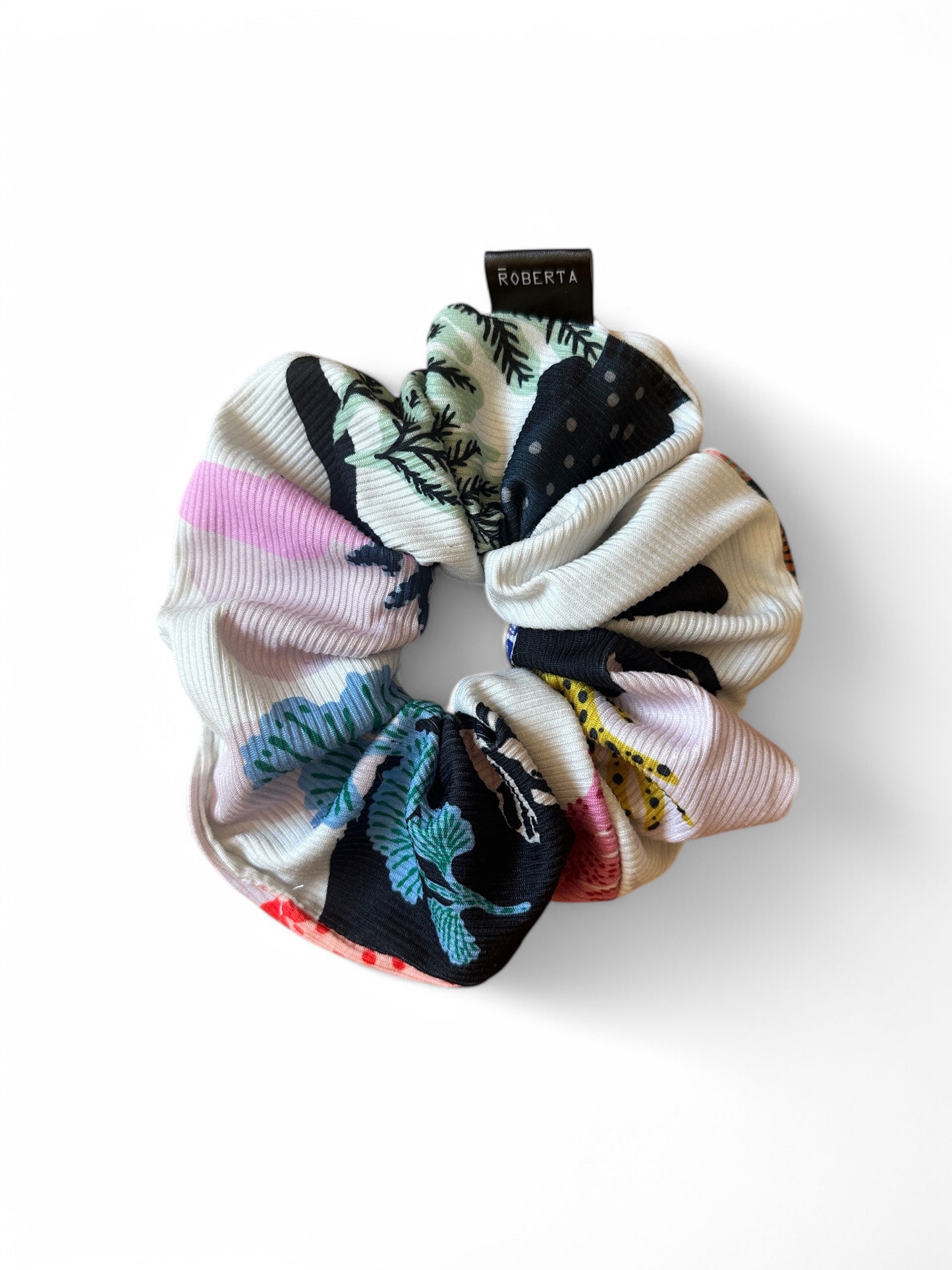 SCRUNCHIE FONDO MARINO BLANCO