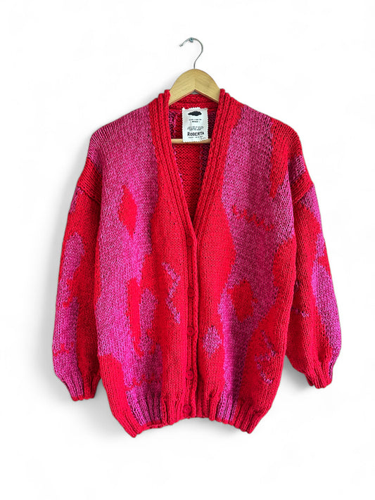 CHALECO CARPET FUCSIA ROJO LARGO