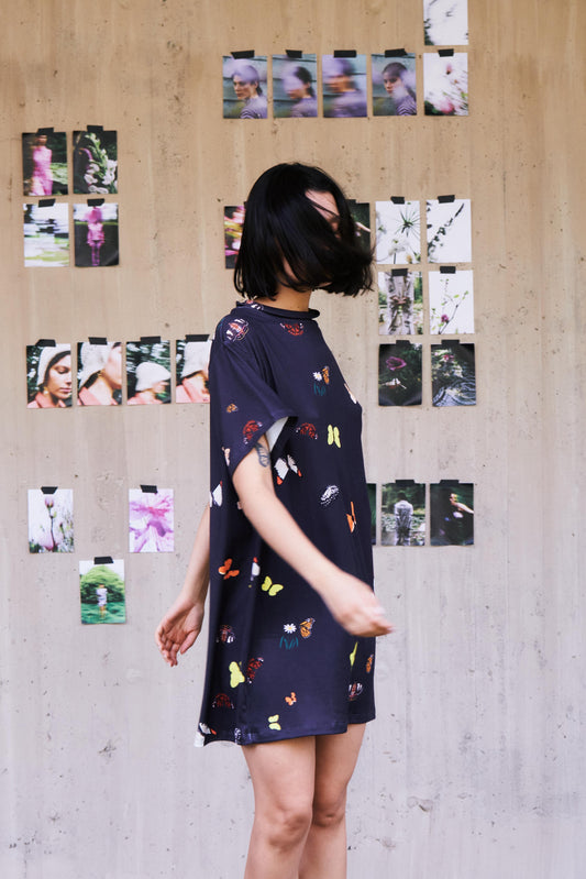 VESTIDO TORTUGA MARIPOSAS GRAFITO