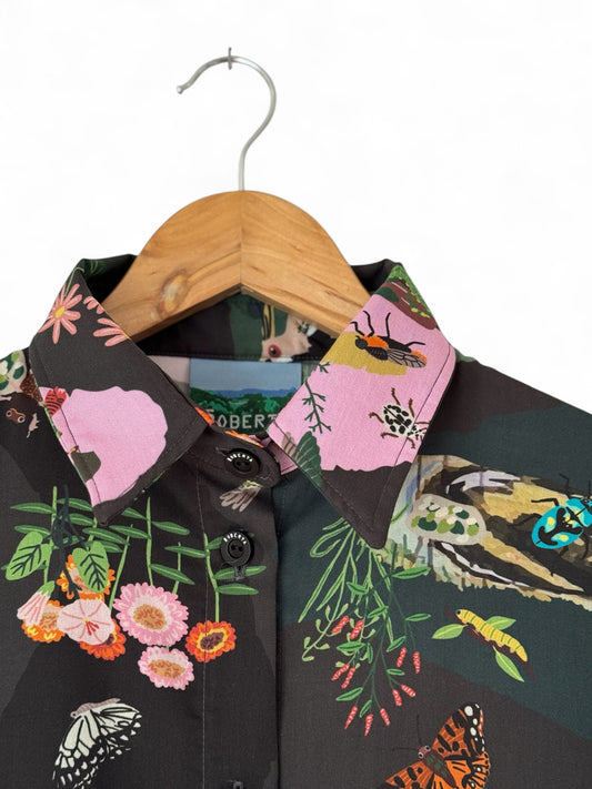 CAMISA BOTONERA LARGA CAMPO NOCHE