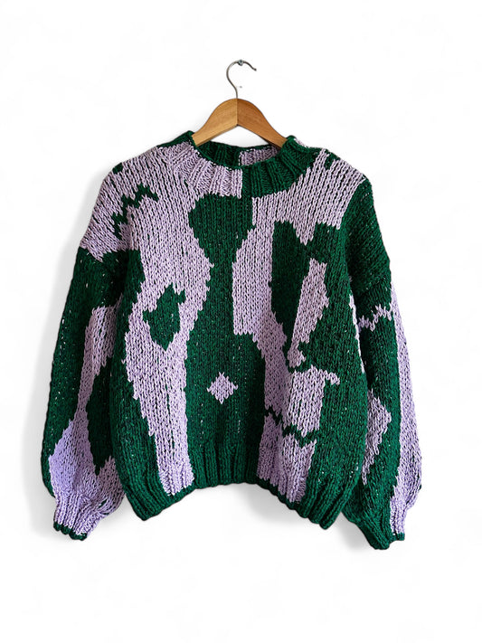 SWEATER CARPET LILA VERDE