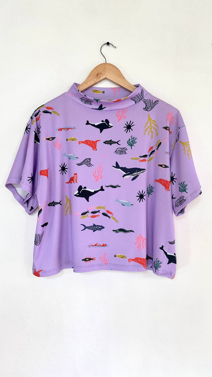 POLERA TORTUGA MARINO LILA