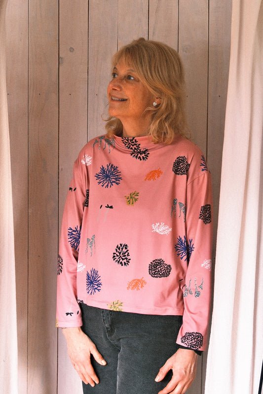 POLERA TORTUGA LIQUENES ROSA