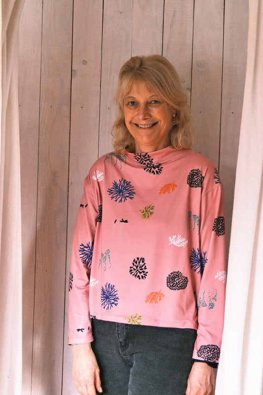 POLERA TORTUGA LIQUENES ROSA